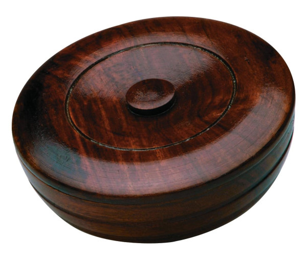 Sandelholz Rasierseife in Holzschale