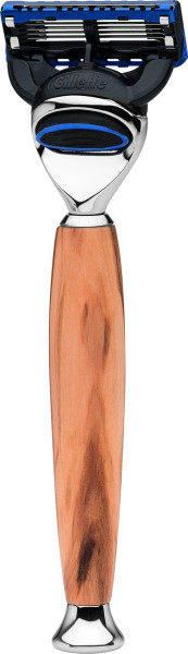 5-Klingen-Rasierer Gillette® Fusion™ Olivenholz "Serie Premium Design MILANO"