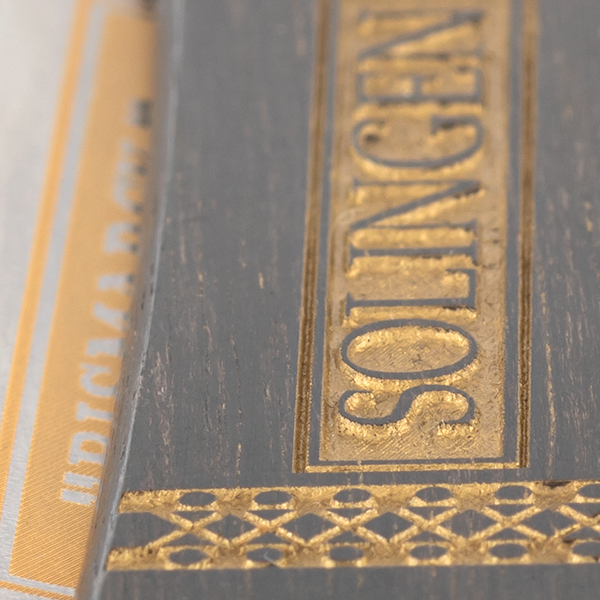 Rasiermesser 6/8" Karbon | Bismarck Ebenholz, mit goldfarbener Einlage