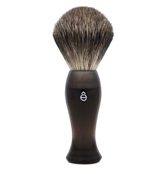 Rasierpinsel smoke/braun, Dachshaar finest