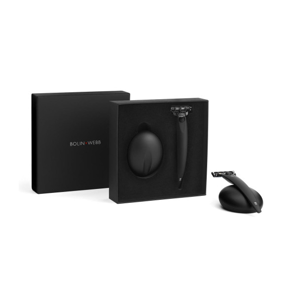 R1 Matte Geschenkset mit Nassrasierer und Ständer