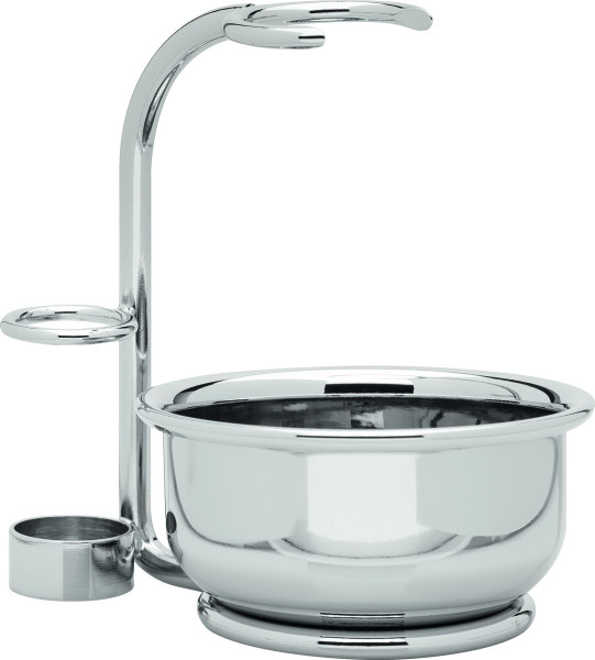 Erbe Halter für Rasier-Set glänzend mit Seifenschale, Serie "Erbe Premium Design NEW YORK "